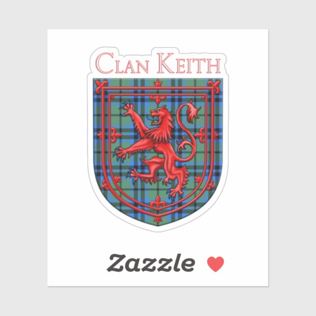 Keith Tartan Scottish Plaid Lion Rampant Sticker (Sheet)
