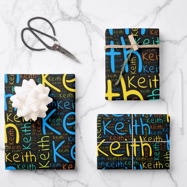 Keith Wrapping Paper Sheets (Front)