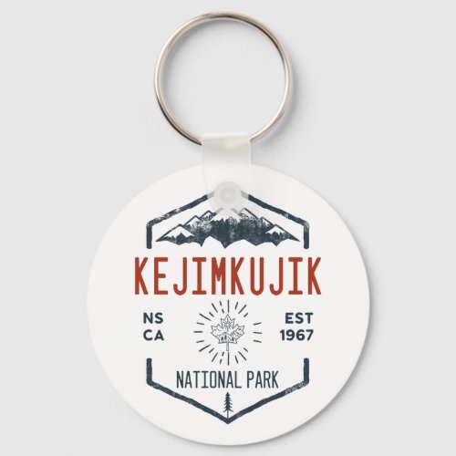 Kejimkujik National Park Canada Vintage Distressed Keychain