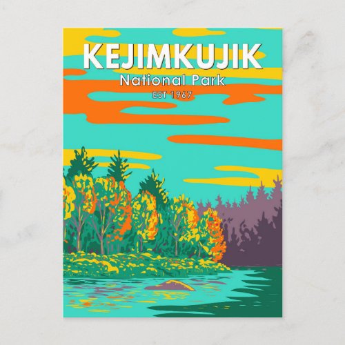 Kejimkujik National Park Still Brook Canada Retro Postcard