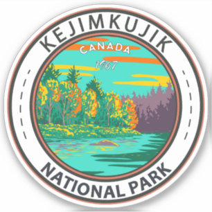 Kejimkujik National Park Still Brook Canada Retro Sticker