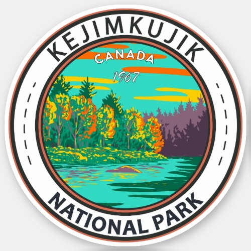 Kejimkujik National Park Still Brook Canada Retro Sticker