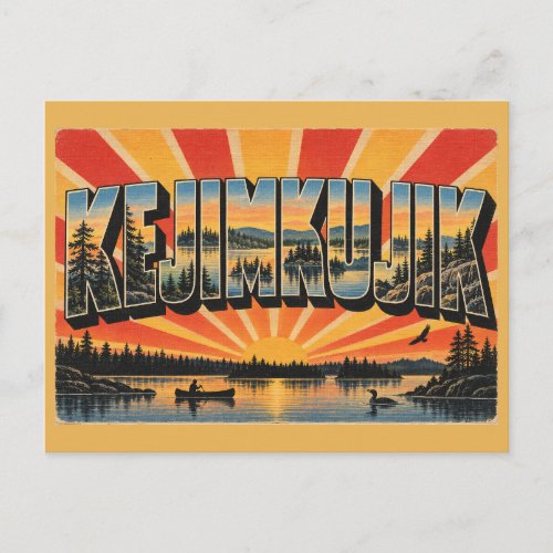 Kejimkujik NS Lake Old-Growth Forest Art Postcard