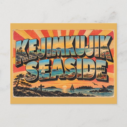Kejimkujik Seaside NS Coastal Barrens Beach Art Postcard