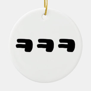 KEKEKE ㅋㅋㅋ Korean Slang Ceramic Ornament