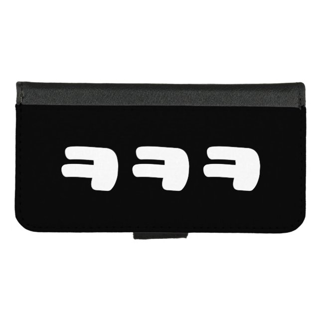 KEKEKE ㅋㅋㅋ Korean Slang iPhone Wallet Case (Front (Horizontal))
