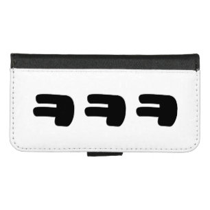 KEKEKE ㅋㅋㅋ Korean Slang iPhone 8/7 Wallet Case