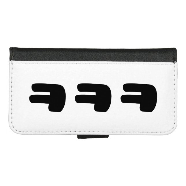 KEKEKE ㅋㅋㅋ Korean Slang iPhone Wallet Case (Front (Horizontal))