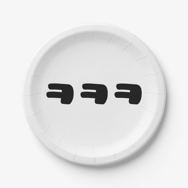 KEKEKE ㅋㅋㅋ Korean Slang Paper Plates (Front)