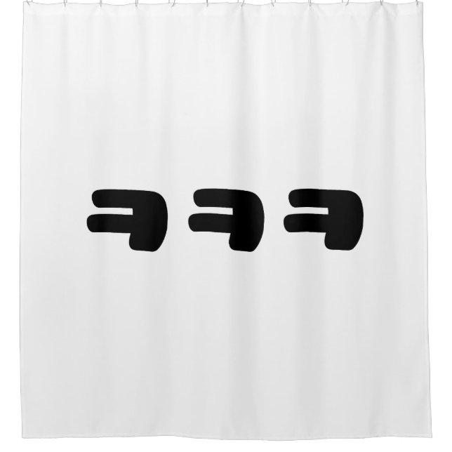 KEKEKE ㅋㅋㅋ Korean Slang Shower Curtain (Front)