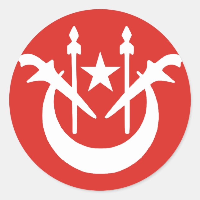 Kelantan, Malaysia flag Classic Round Sticker (Front)