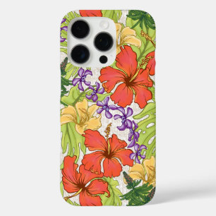 Keleah Tropical Hawaiian Hibiscus and Orchids iPhone 16 Pro Case