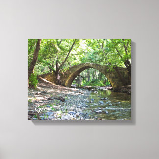 kelefos medieval bridge at Cyprus Canvas Print
