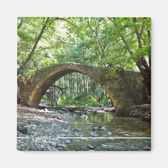 kelefos medieval bridge at Cyprus, magnet (Front)