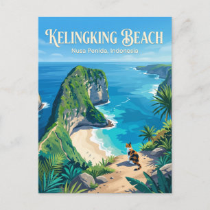 Kelingking Beach Indonesia Postcard