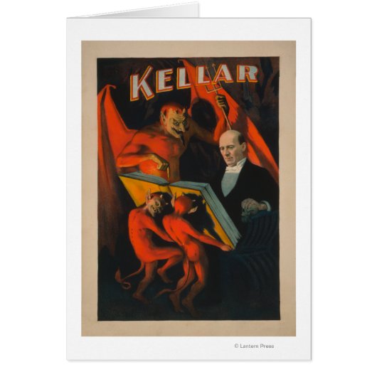 Kellar Devil and Demons with Magic Book Poster Cards (Front)