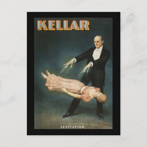 Kellar Levitation 2 Postcard