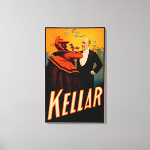 Kellar Magician Drinking Wine with the Devil Canvas Print