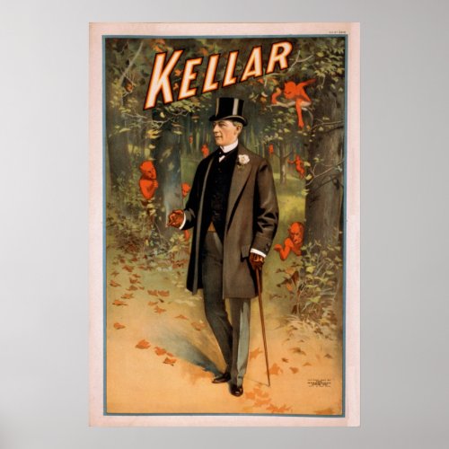KELLAR Magician Illusionist VAUDEVILLE Poster