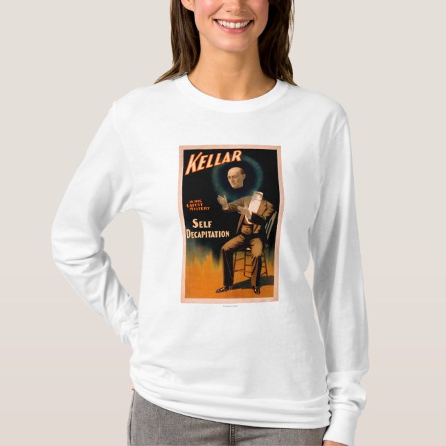 Kellar performing Self Decapitation Magic T-Shirt (Front)