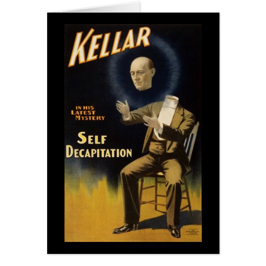 Kellar self decapitation cards (Front)