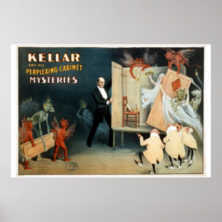 Kellar's Cabinets Vintage Theater Poster. Poster