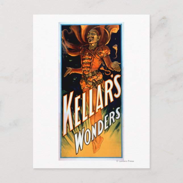 Kellar's Wonders Dressed like Devil Magic Postcard (Front)