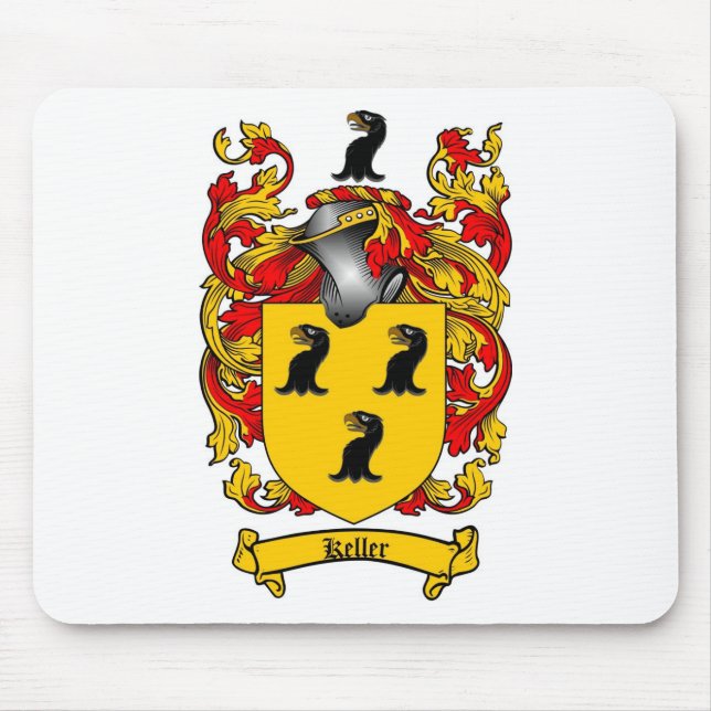 KELLER FAMILY CREST -  KELLER COAT OF ARMS MOUSE PAD (Front)