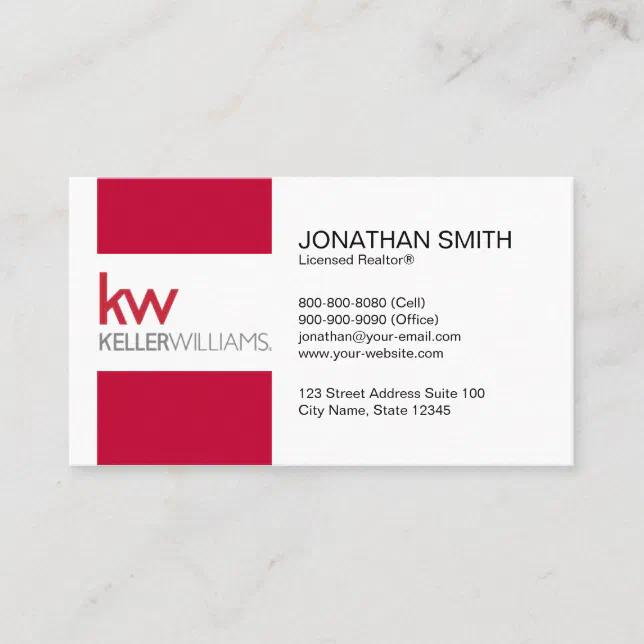 Keller Williams Business Card Zazzle
