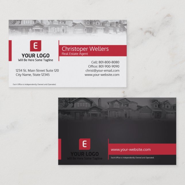 Keller Williams Real Estate Business Card Design (Front/Back)
