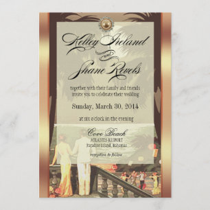 Kelley Champagne Ivory Metallic ICE Invitation