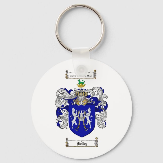 KELLEY FAMILY CREST -  KELLEY COAT OF ARMS KEYCHAIN (Front)