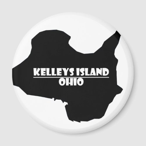 Kelleys Island Ohio Logo Silhouette Magnet