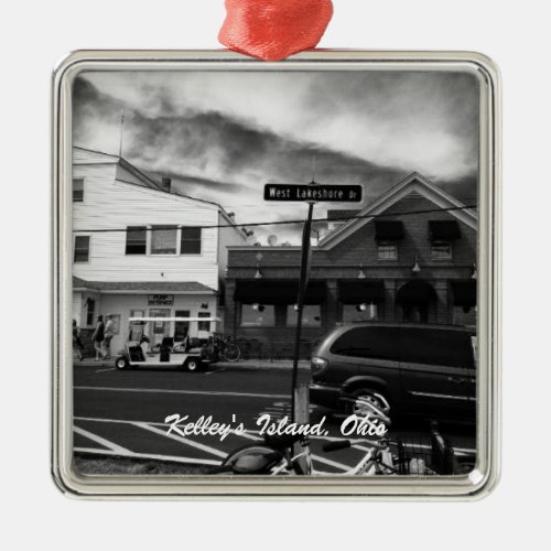 Kelleys Island Ohio Street Photo Ornament