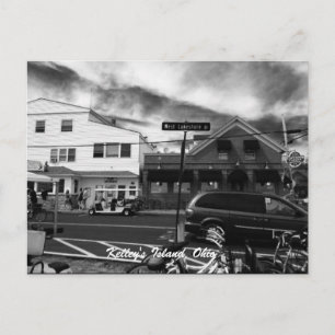 Kelley's Island, Ohio Street Photo Postcard