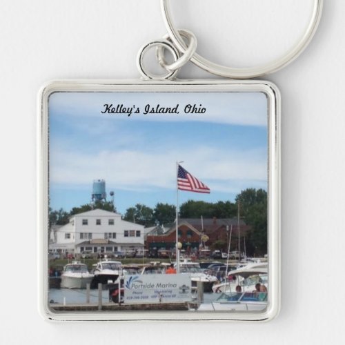 Kelleys Island Portside Marina Ohio Keychain