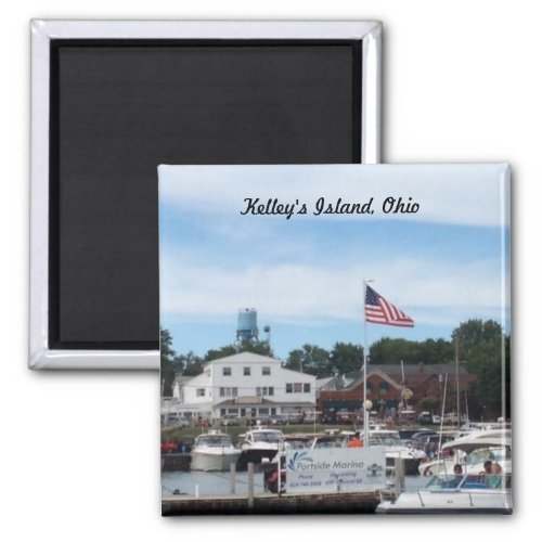 Kelleys Island Portside Marina Ohio Magnet