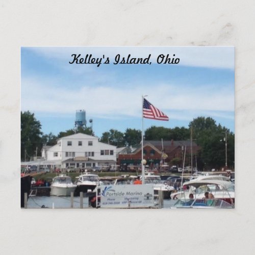 Kelleys Island Portside Marina Ohio Postcard