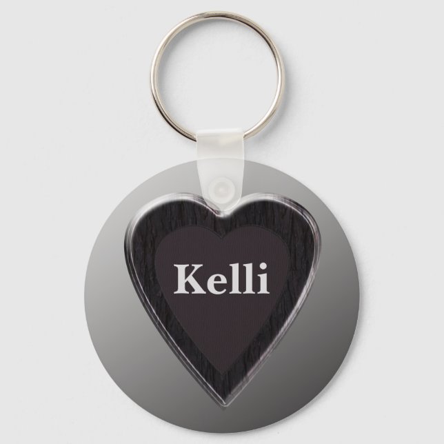 Kelli Heart Keychain by 369MyName (Front)