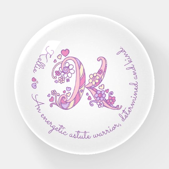 Kellie Letter K Doodle Art Name Meaning Paperweight Zazzle Com