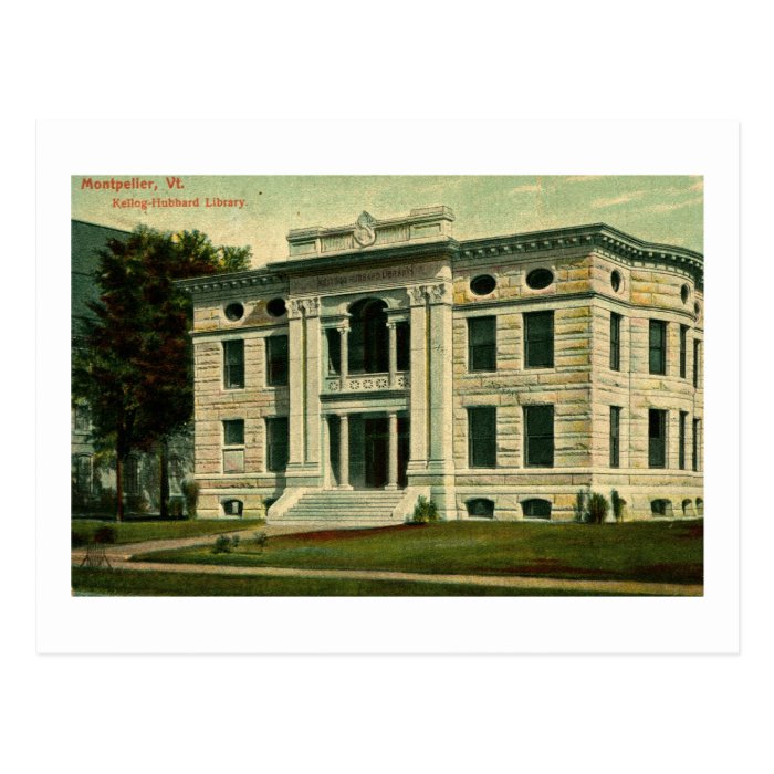 Kellog Hubbard Library, Montpelier, Vermont Postcard