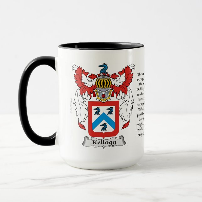 Kellogg Family Coat of Arms Mug (Left)