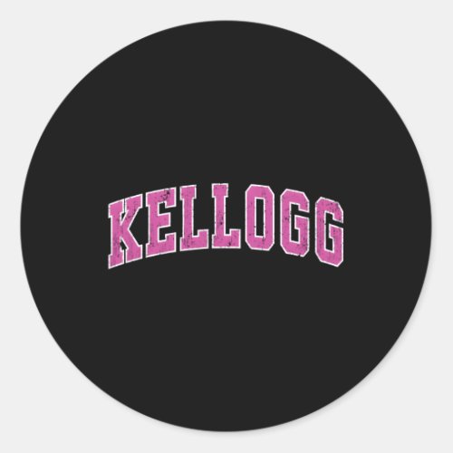 Kellogg Idaho Id Sports K Classic Round Sticker