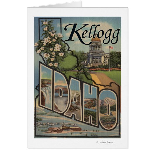 Kellogg, Idaho - Large Letter Scenes Cards (Front)