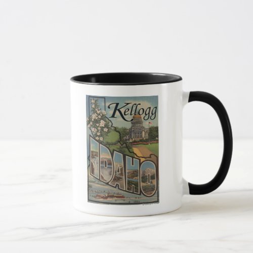 Kellogg Idaho _ Large Letter Scenes Mug