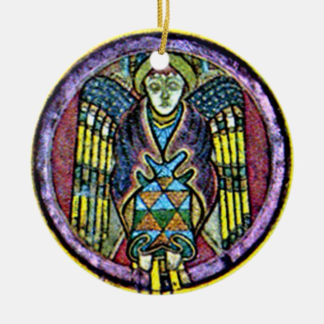 Kells Celtic Angel, Irish Christmas Ornaments (Front)