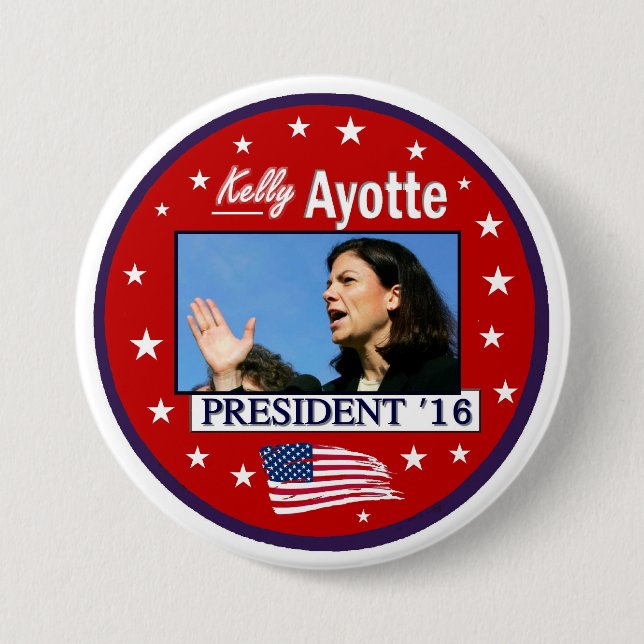 Kelly Ayotte For President 2016 Pinback Button (Front)