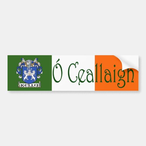 Kelly Clan IrishEnglish Bumper Sticker