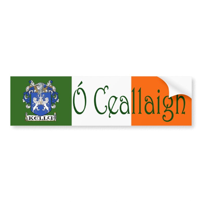 Kelly Clan Irish/English Bumper Sticker
