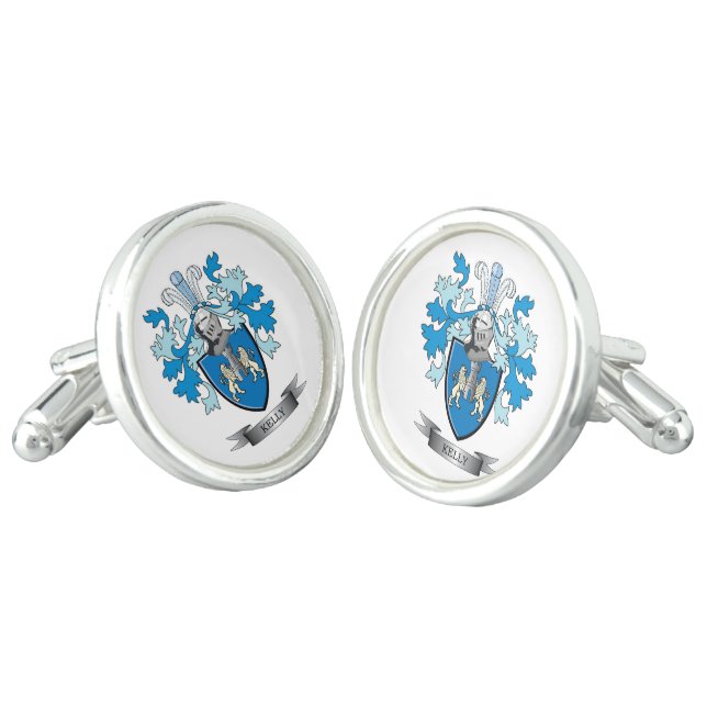 Kelly Coat of Arms Cufflinks (Angled)